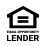 Fair Housing Lender logo: House with equal sign, text 