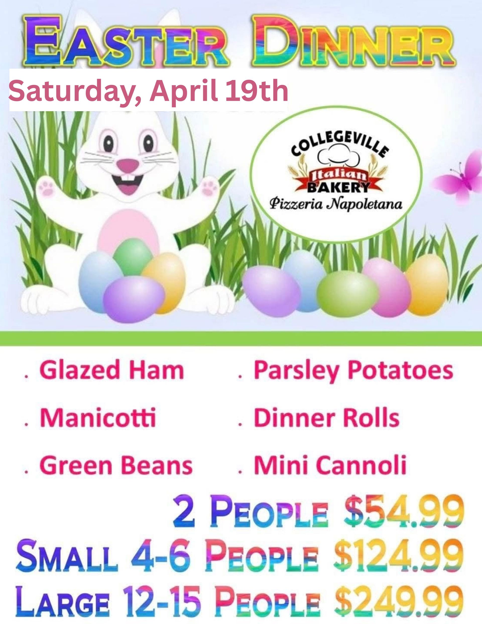 Easter dinner menu