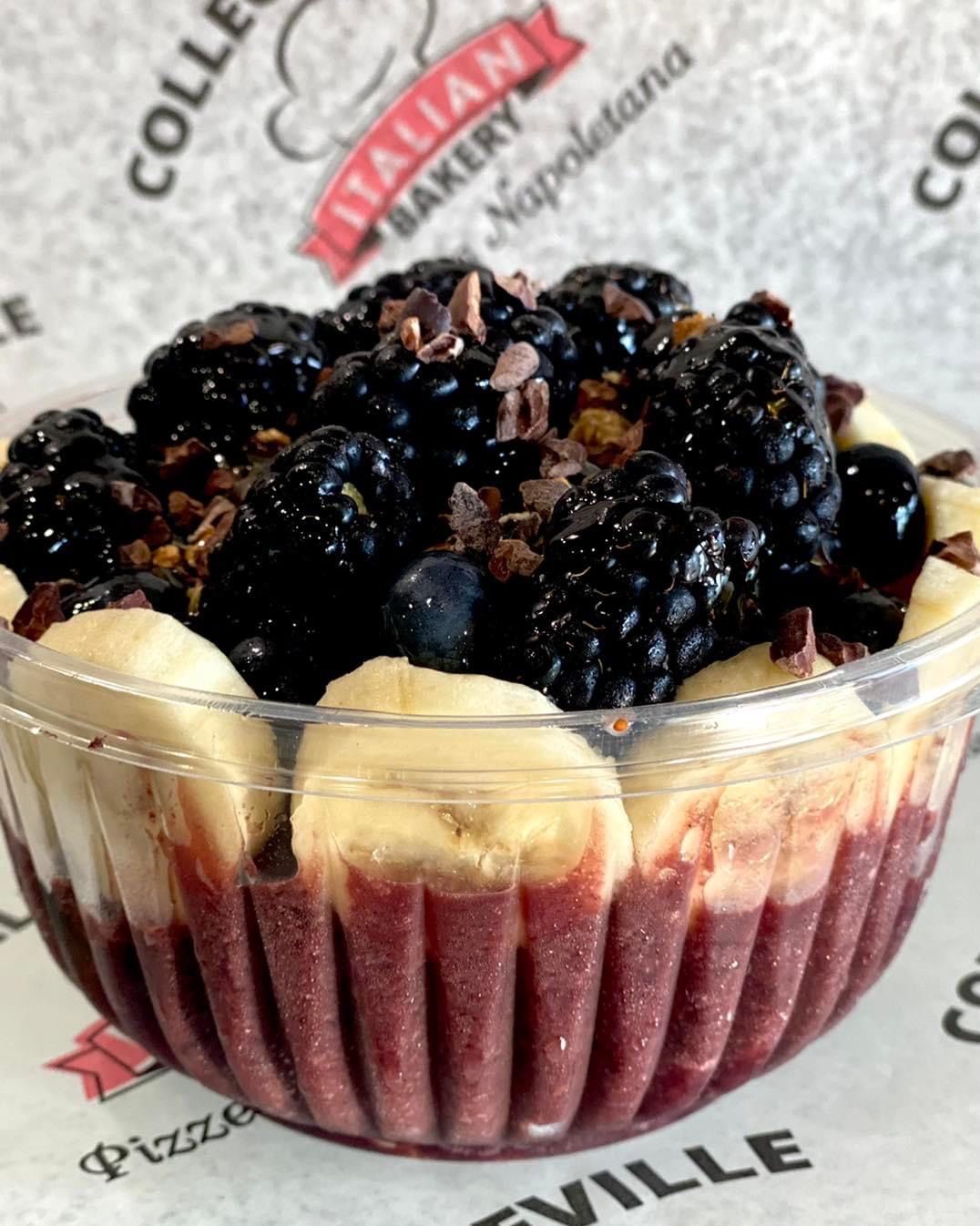 Blackberry banana fruit bowl
