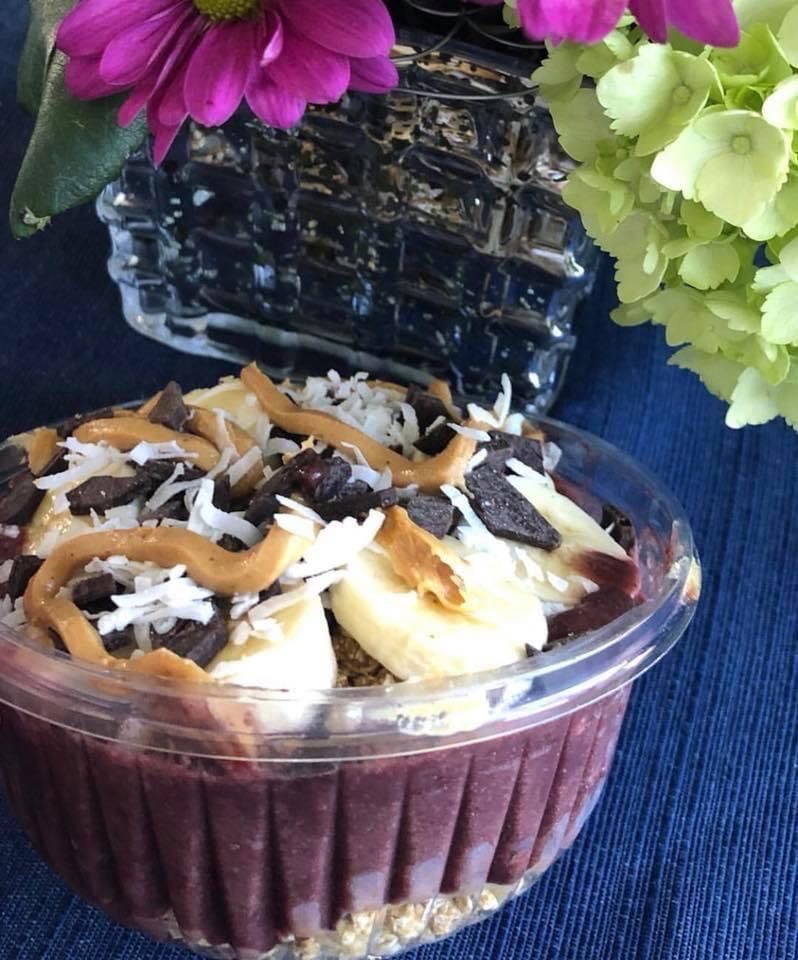 Blueberry, banana and caramel