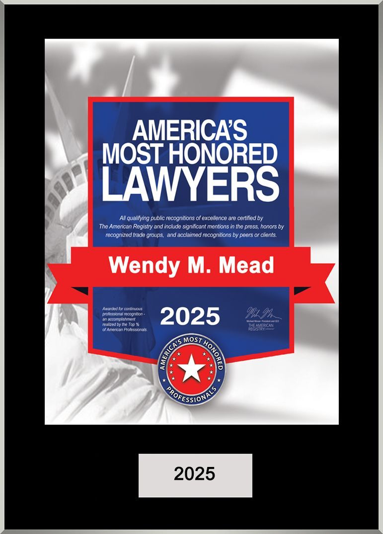 America's Most Honored Lawyer 2025 Plaque