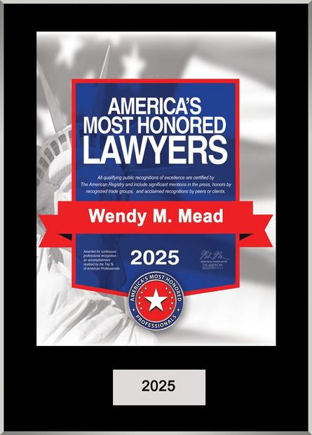 America's Most Honored Lawyer 2025 Plaque