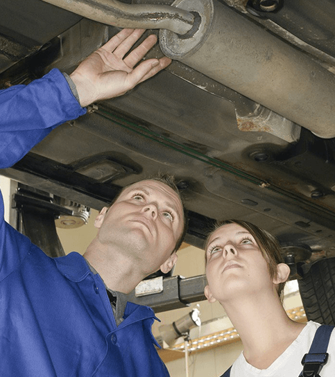 Customer and technician