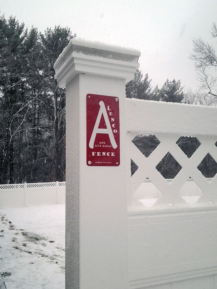 Red sign with a large