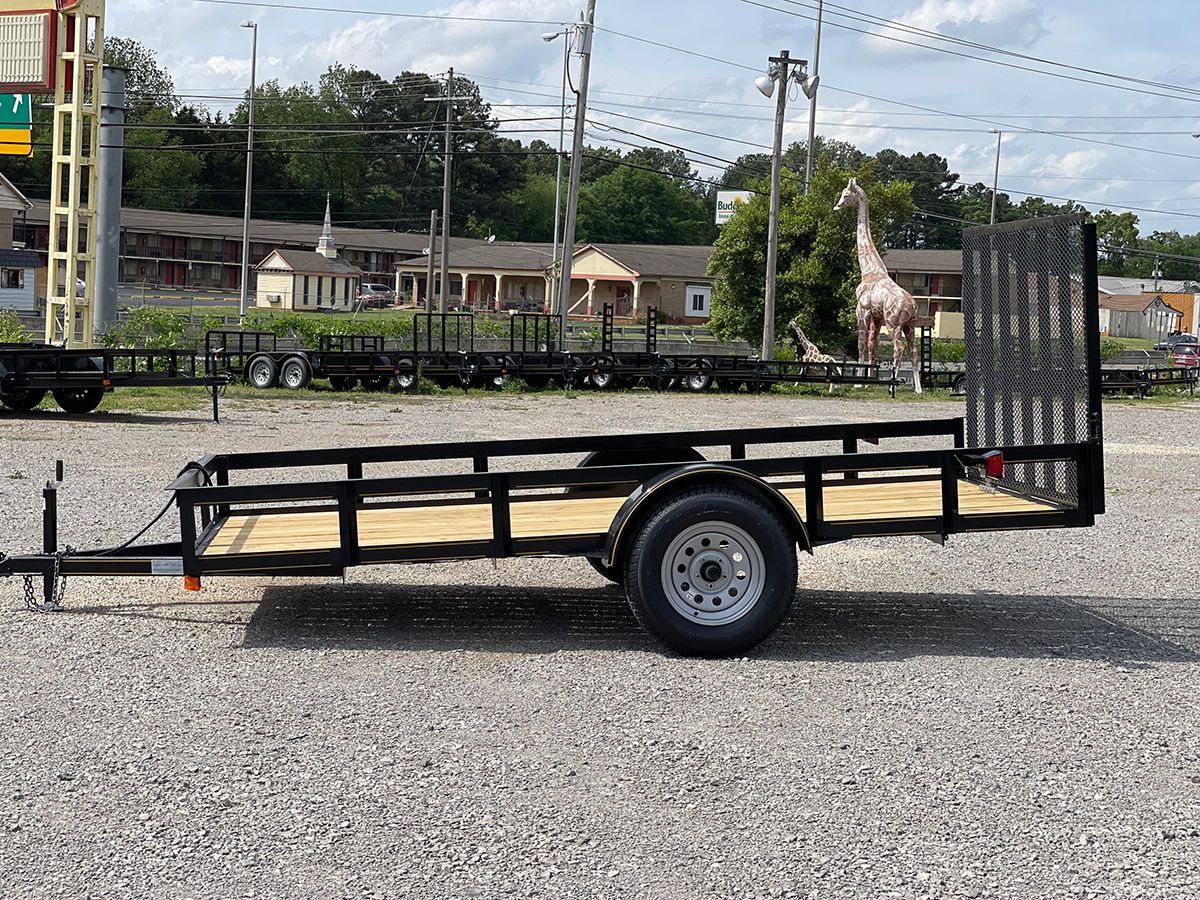 Single axle trailer with HD gate