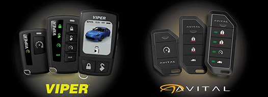 A picture of a Viper and Avital car alarm.
