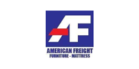 The logo for american freight furniture and mattress