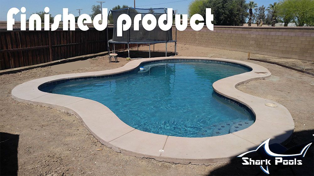 A picture of a finished product from shark pools