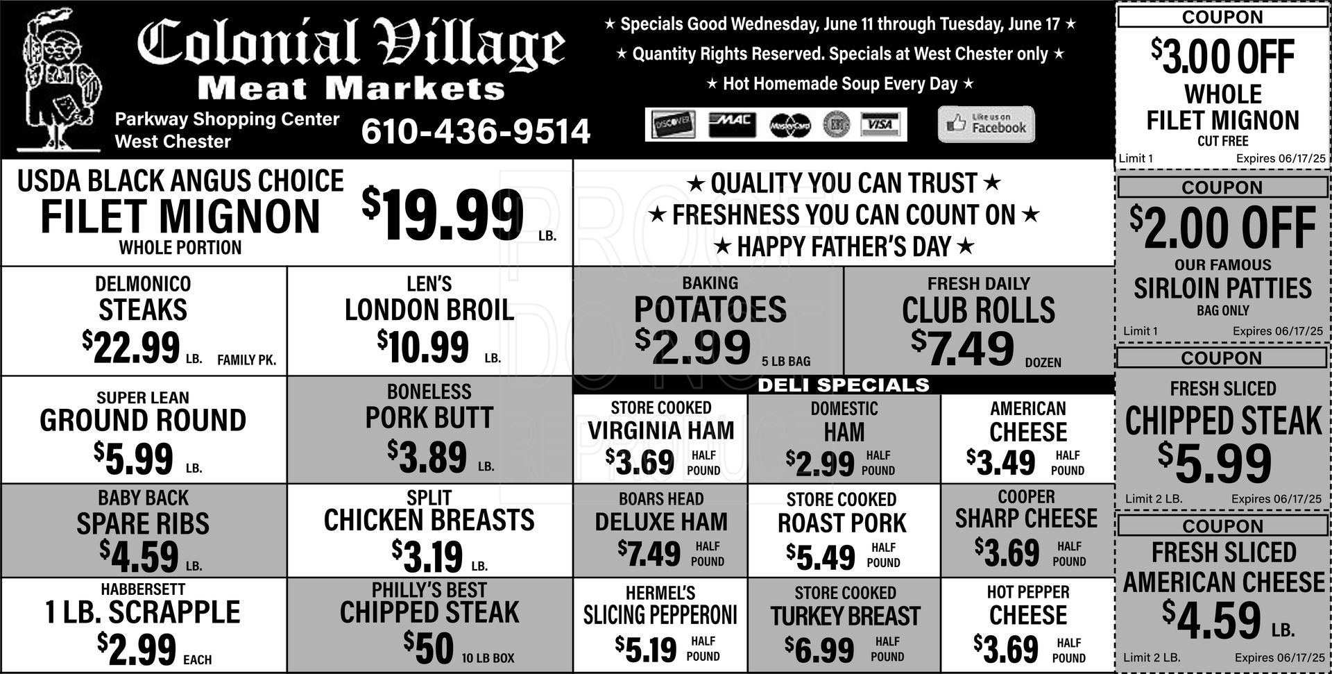 Colonial Village Meat Market June 2025 Flyer