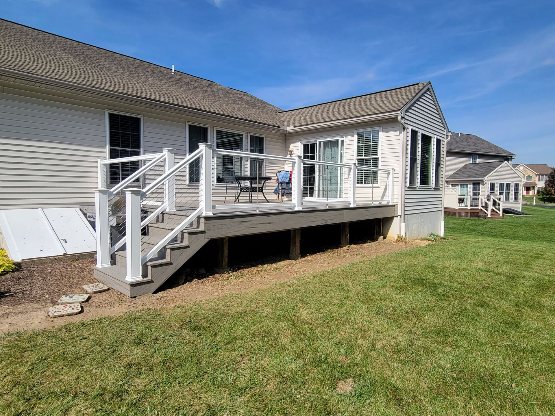 composite deck steps and deck