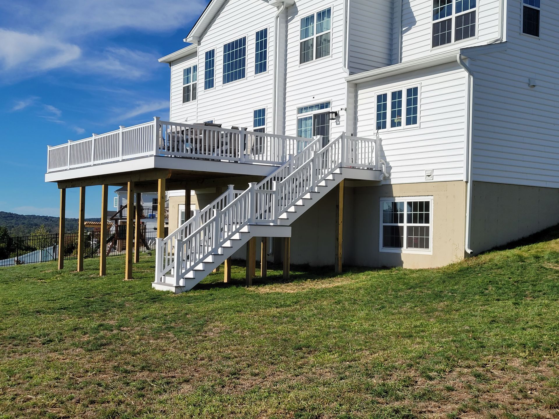 composite deck back of the house