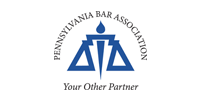 Pennsylvania Bar Association logo: Scales of justice with 
