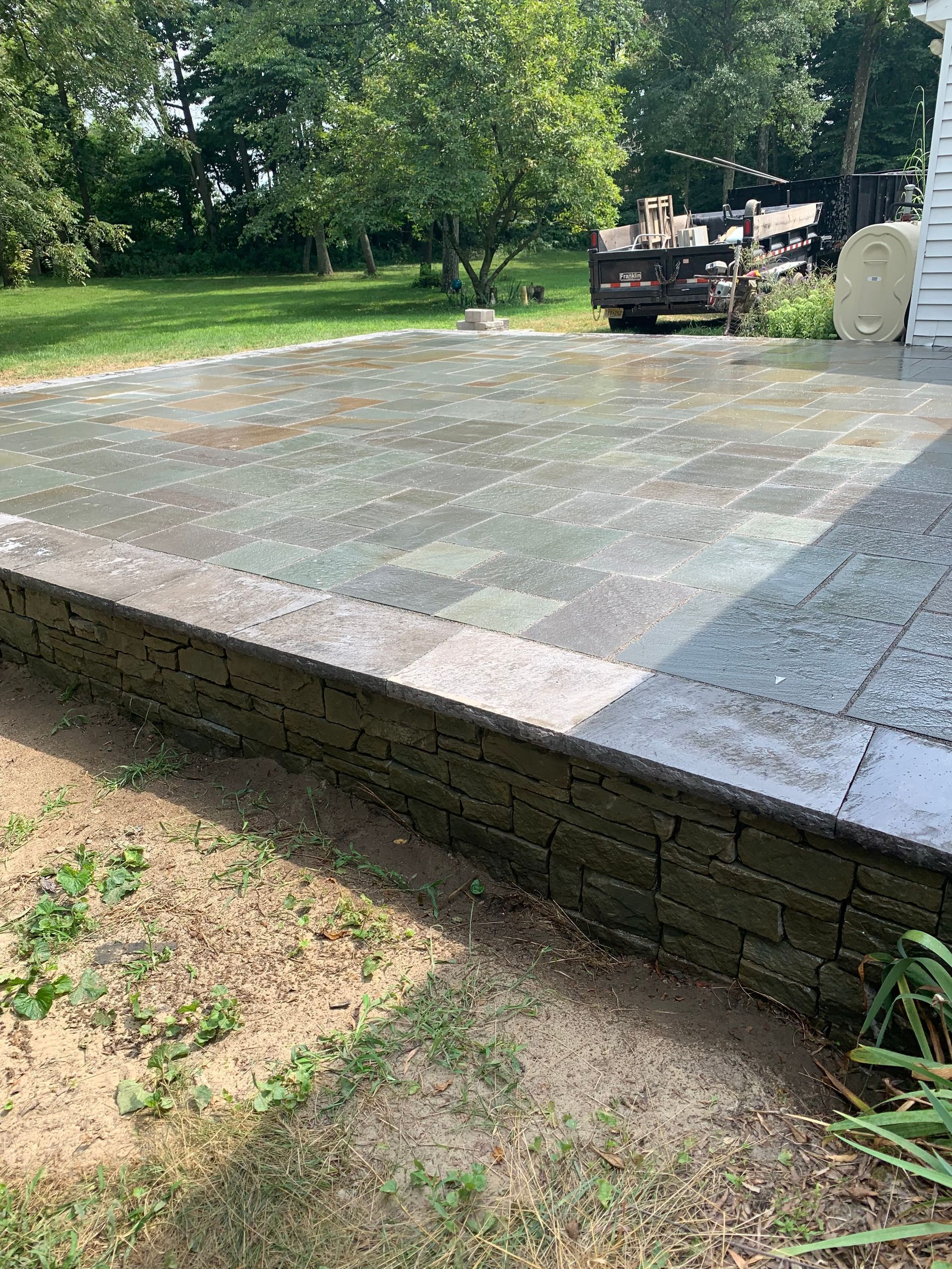 newly-installed patio