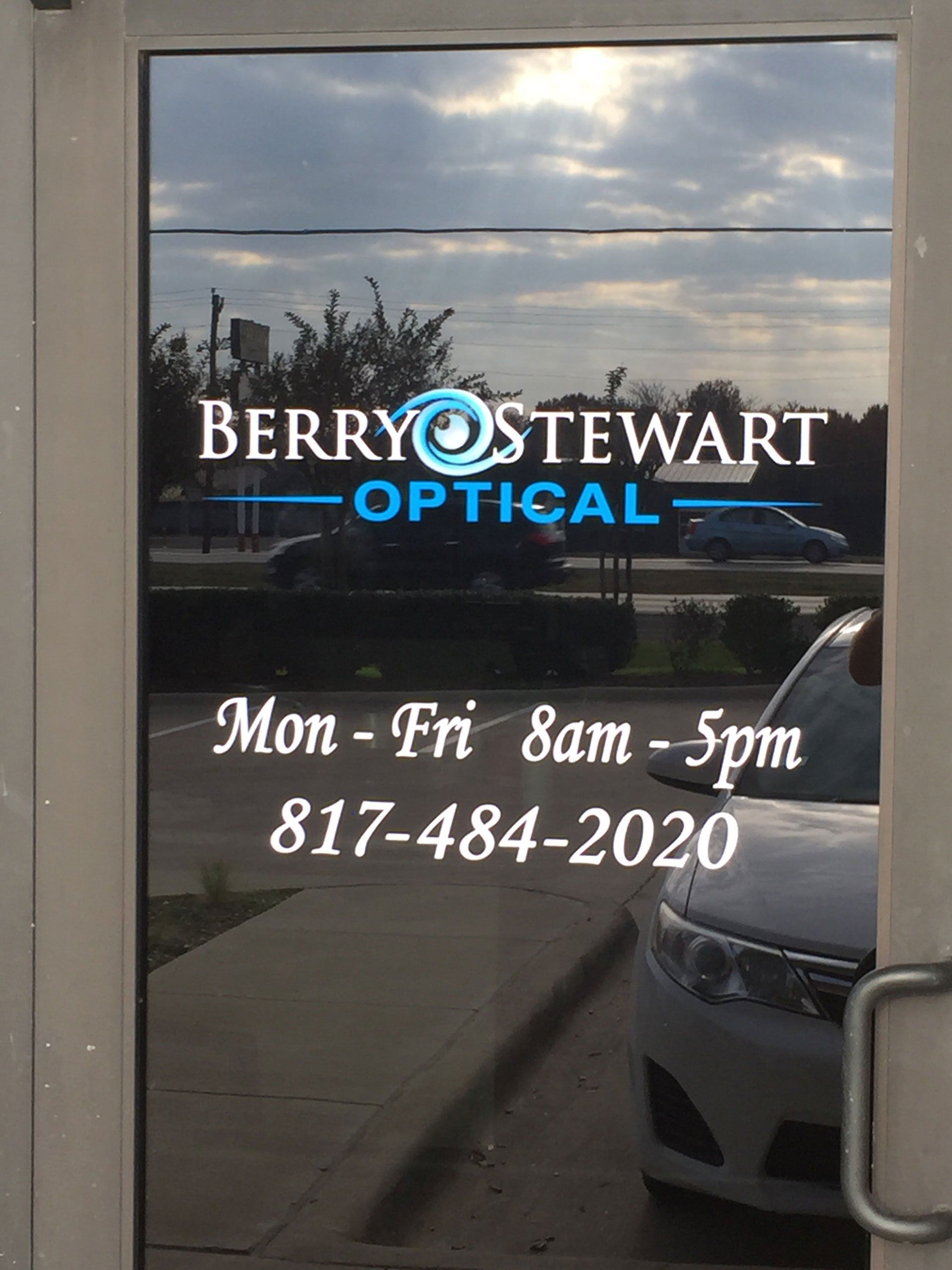 glass sign