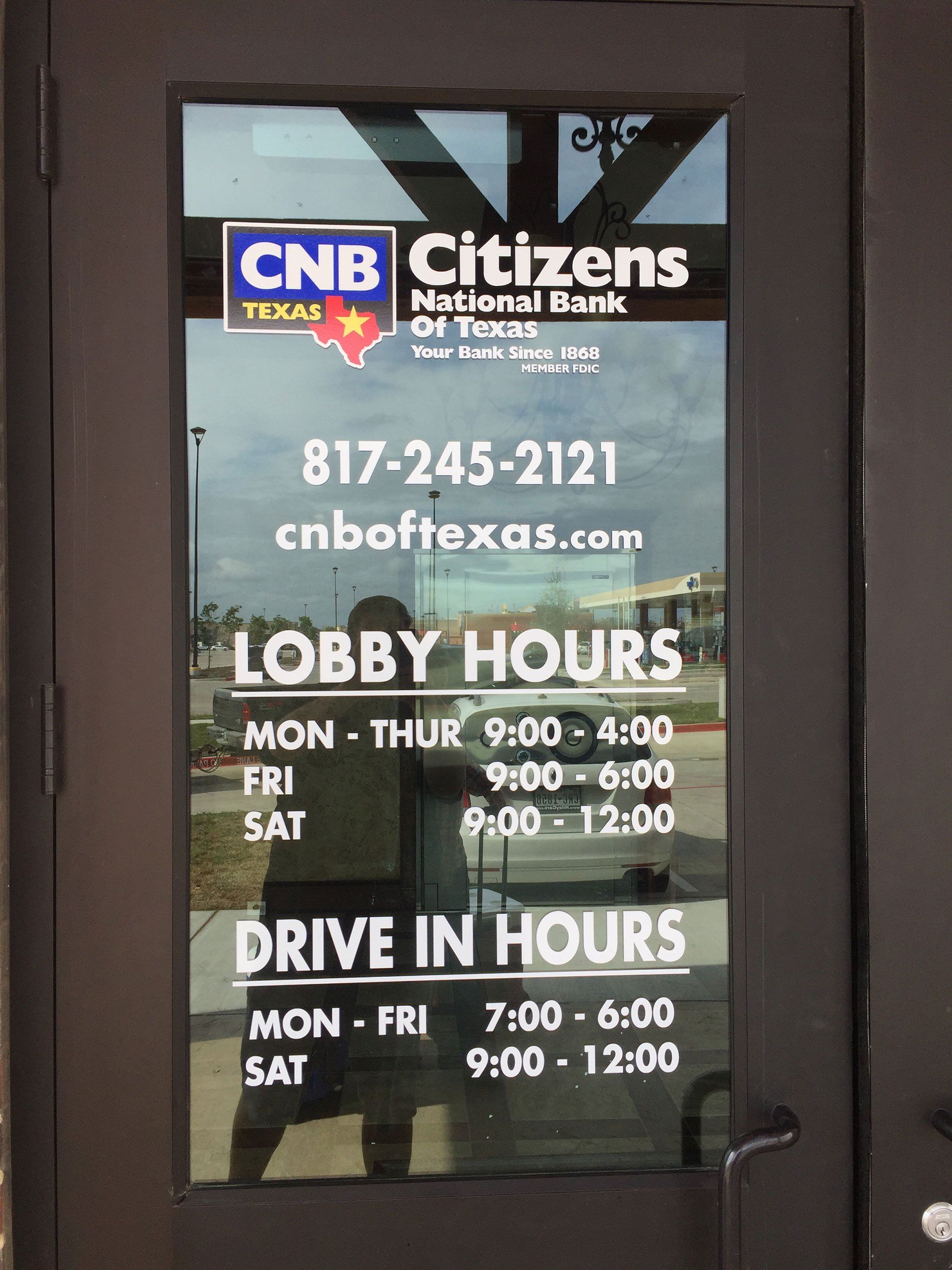glass sign