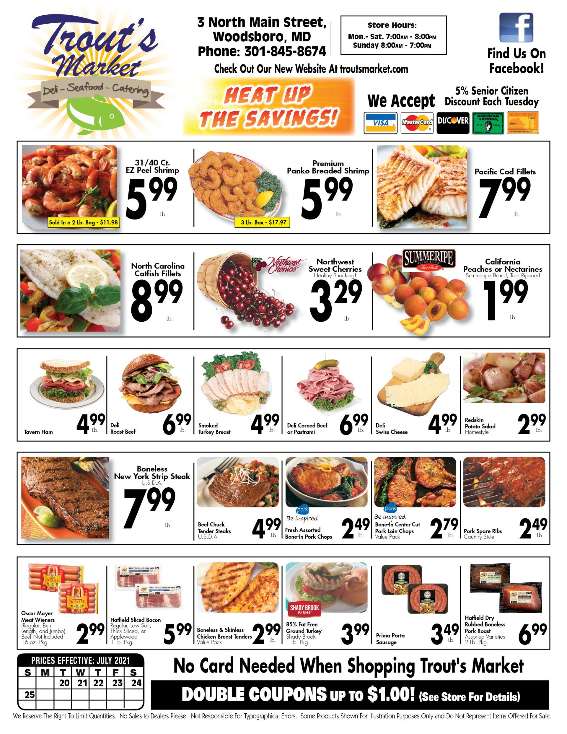 Trout's Seafood & Deli Market Special Offers Woodsboro MD