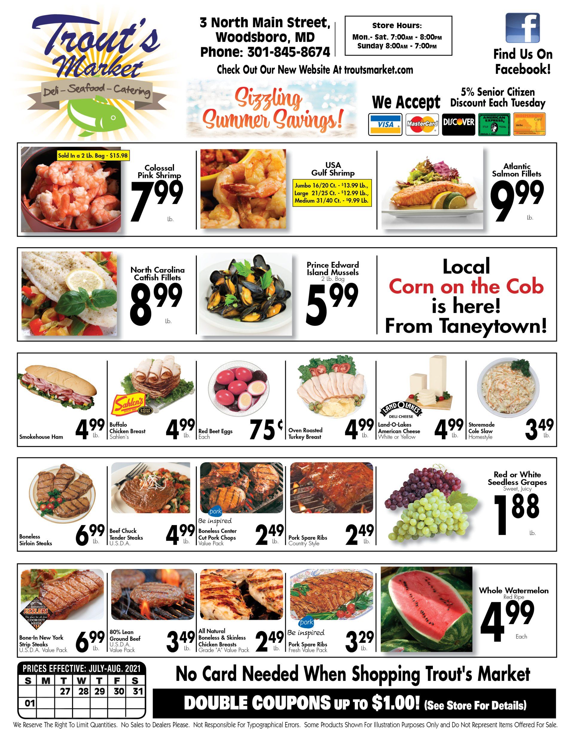 Trout's Seafood & Deli Market Special Offers Woodsboro MD