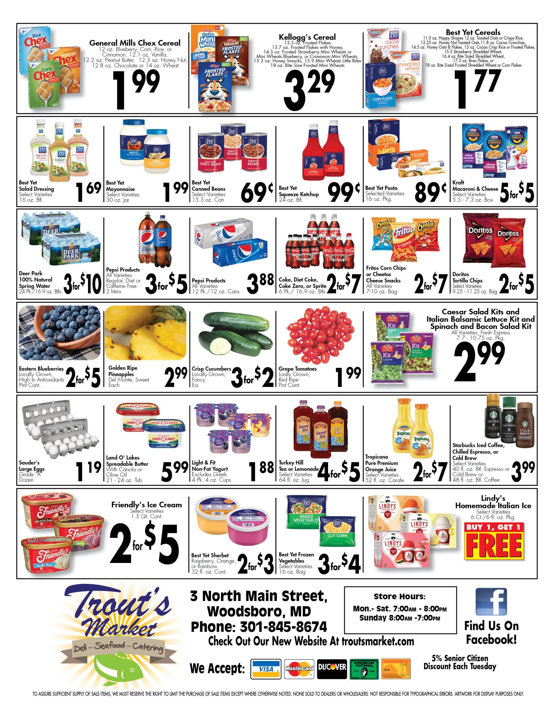 Trout's Seafood & Deli Market Special Offers Woodsboro MD