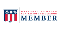 The national roofing contractors association logo is a member of the national roofing contractors association.