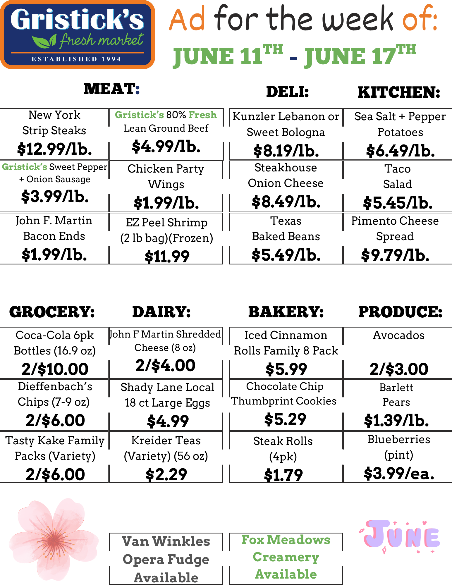 A grocery ad for the week of June 4th - June 10th