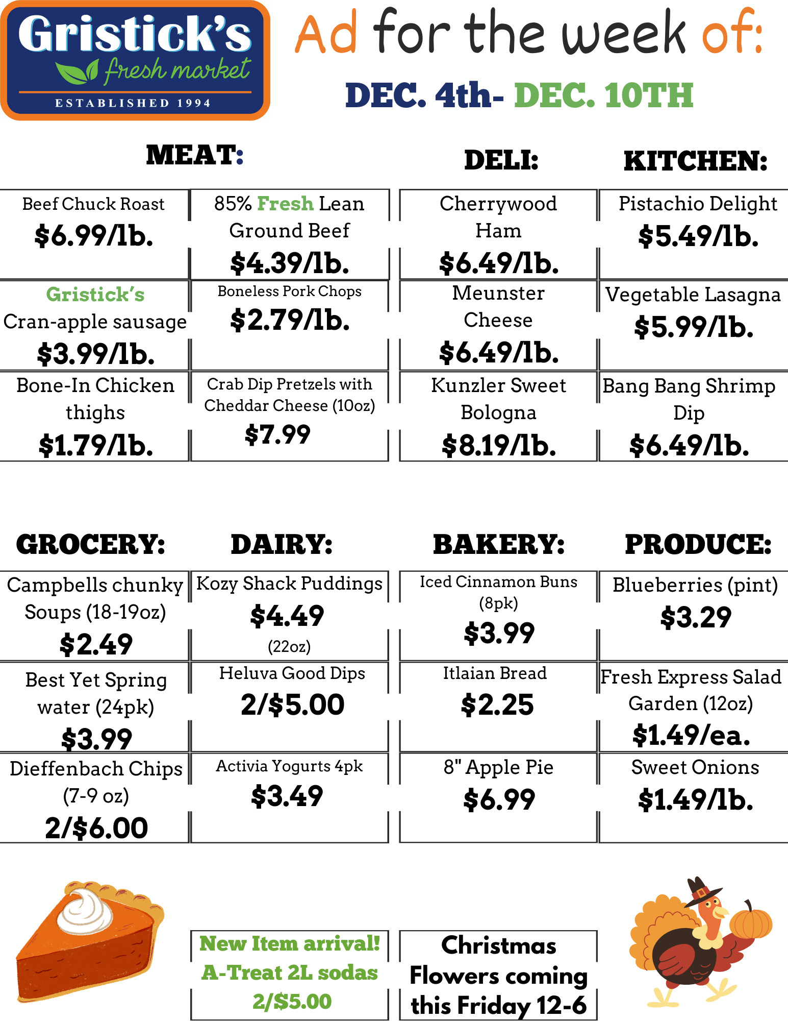 A grocery store ad for the week of December 4th - 10th