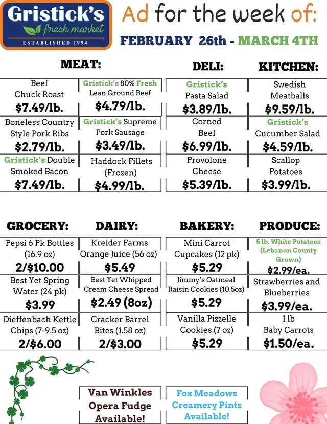 A grocery ad for the week of february 26th march 4th