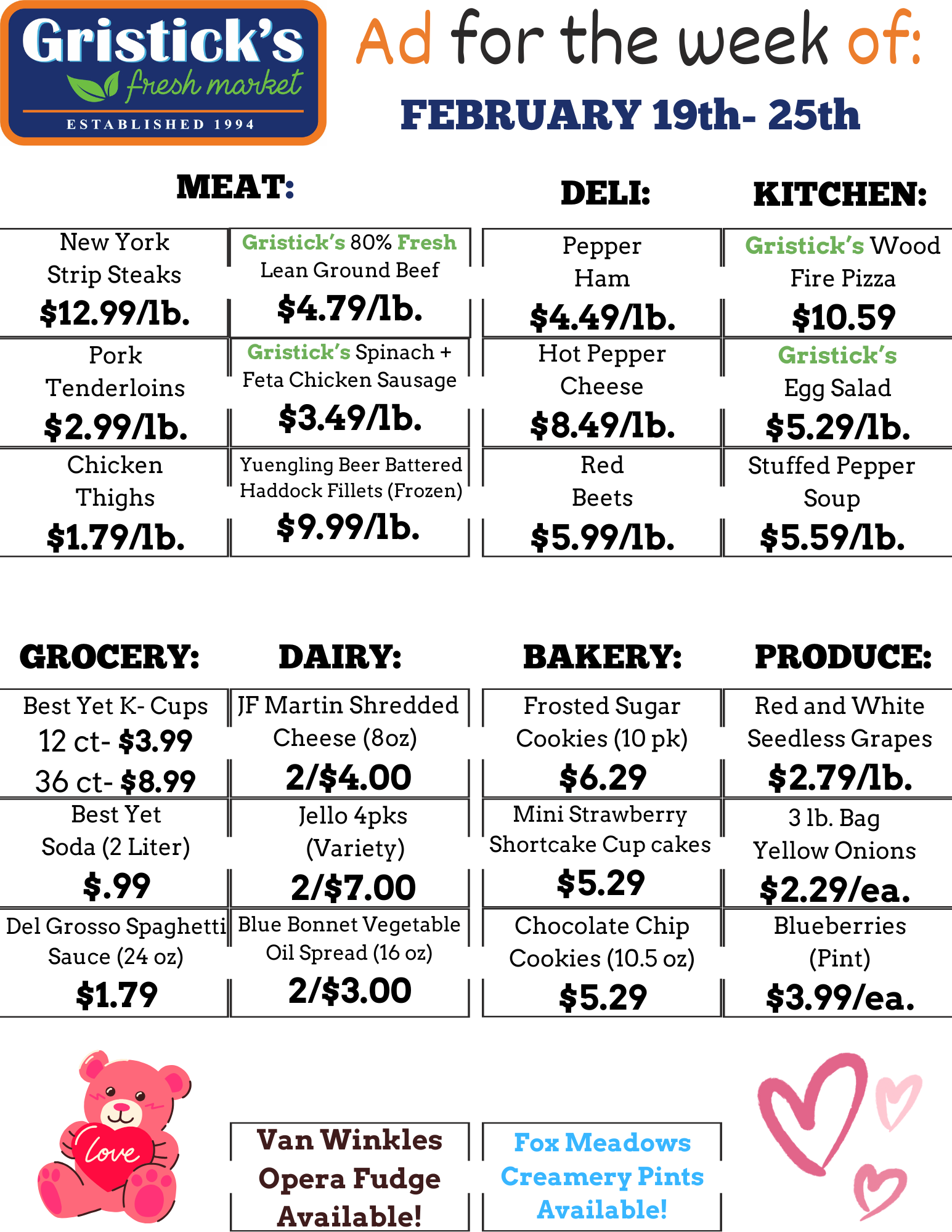 A grocery store ad for the week of february 19th - 25th