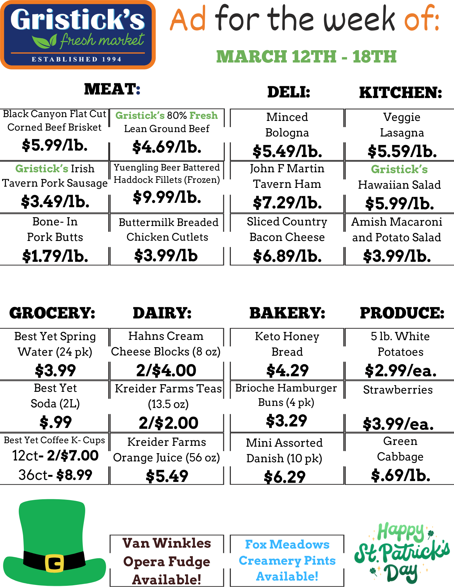 A grocery ad for the week of march 12th - 18th
