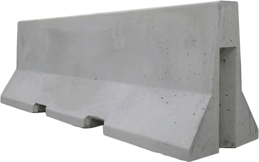 Gray concrete barrier.