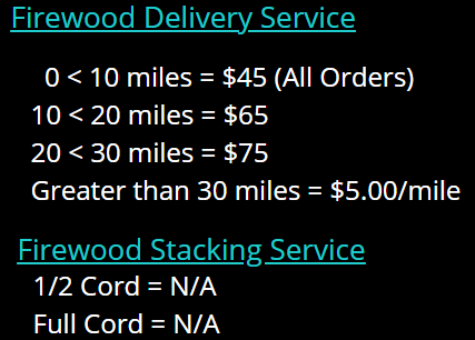 Firewood Delivery Service