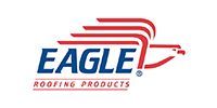 Eagle Roofing Products logo in red and blue on a white background