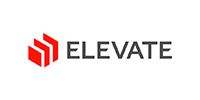 ELEVATE logo with red geometric icon and black text on a white background