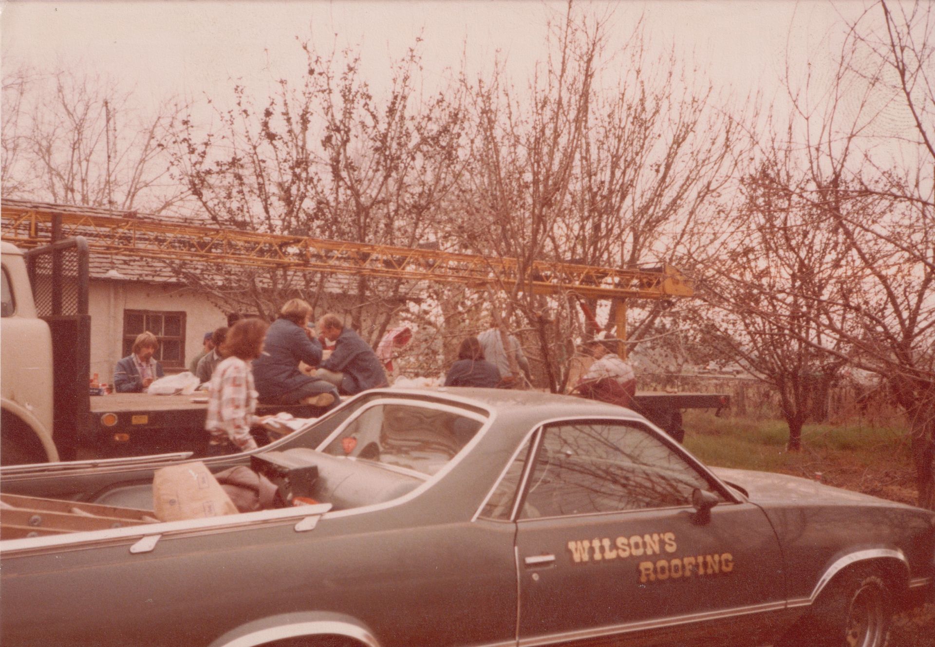 Vintage dark car with 