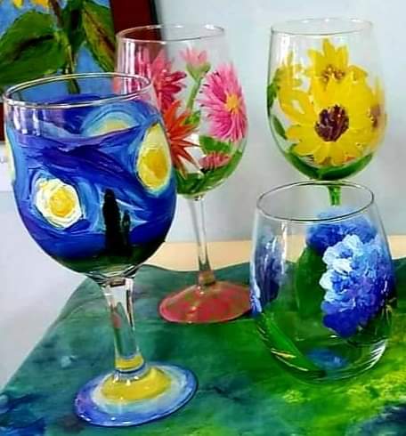 Wineglass painting