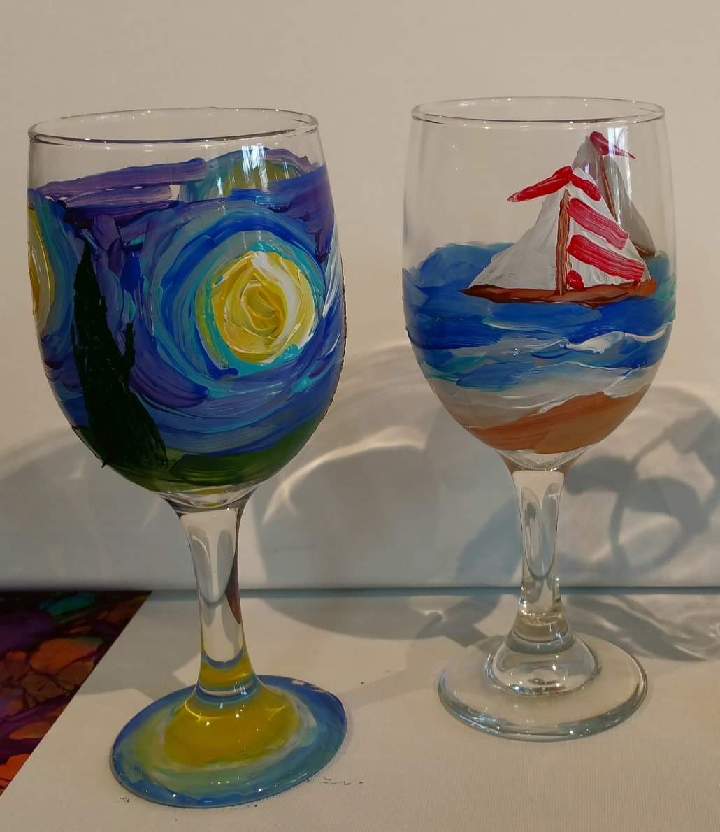 Wineglass painting
