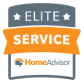 A logo for an elite service home advisor.