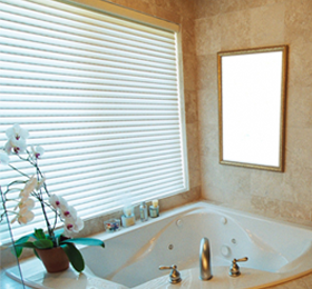 Blinds in the bathroom