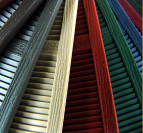 Different colors of window shutters