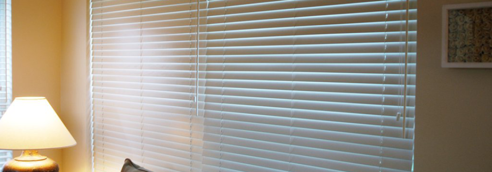 Two sets of window blinds