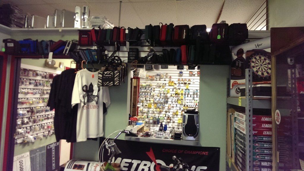 Bike and darts shop