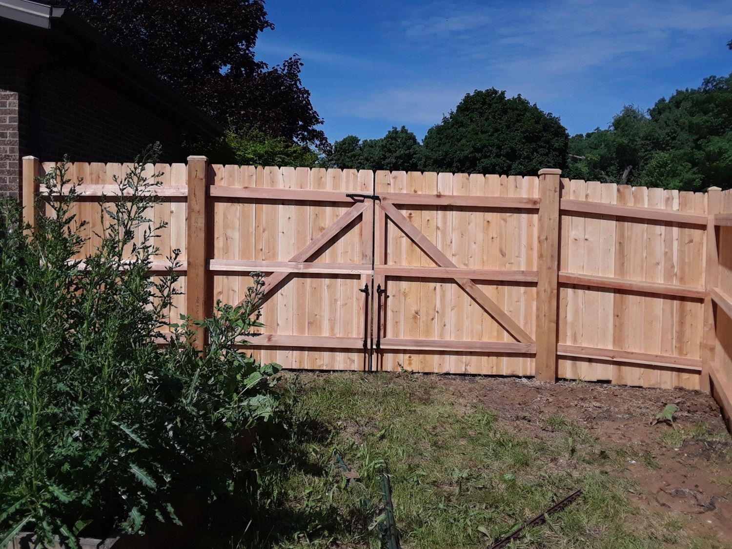 Wooden fence