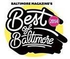 Baltimore Magazine’s Best of Baltimore 2014 black-and-white logo with pink “2014” badge