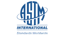 The blue ASTM International logo with text reading