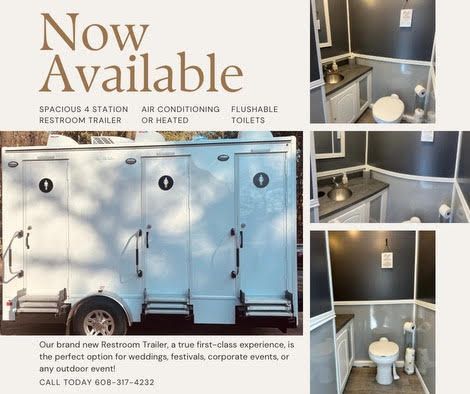 Now available - brand new restroom trailer
