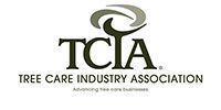 TCIA Tree Care Industry Association logo with green swirl icon and black text on white background