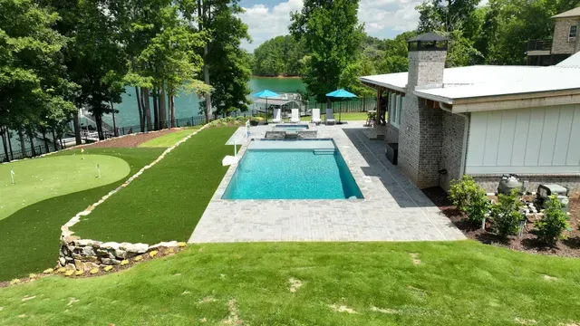 Geometric pool renovation in Johns Creek, GA