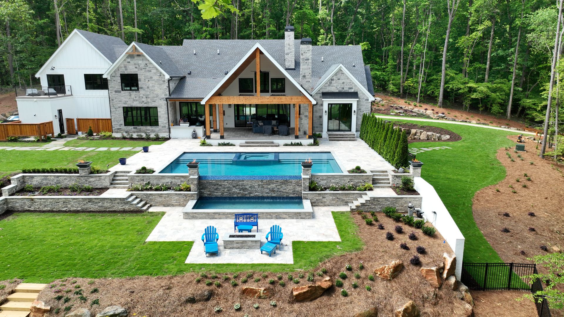 Custom freeform pool in Canton, GA