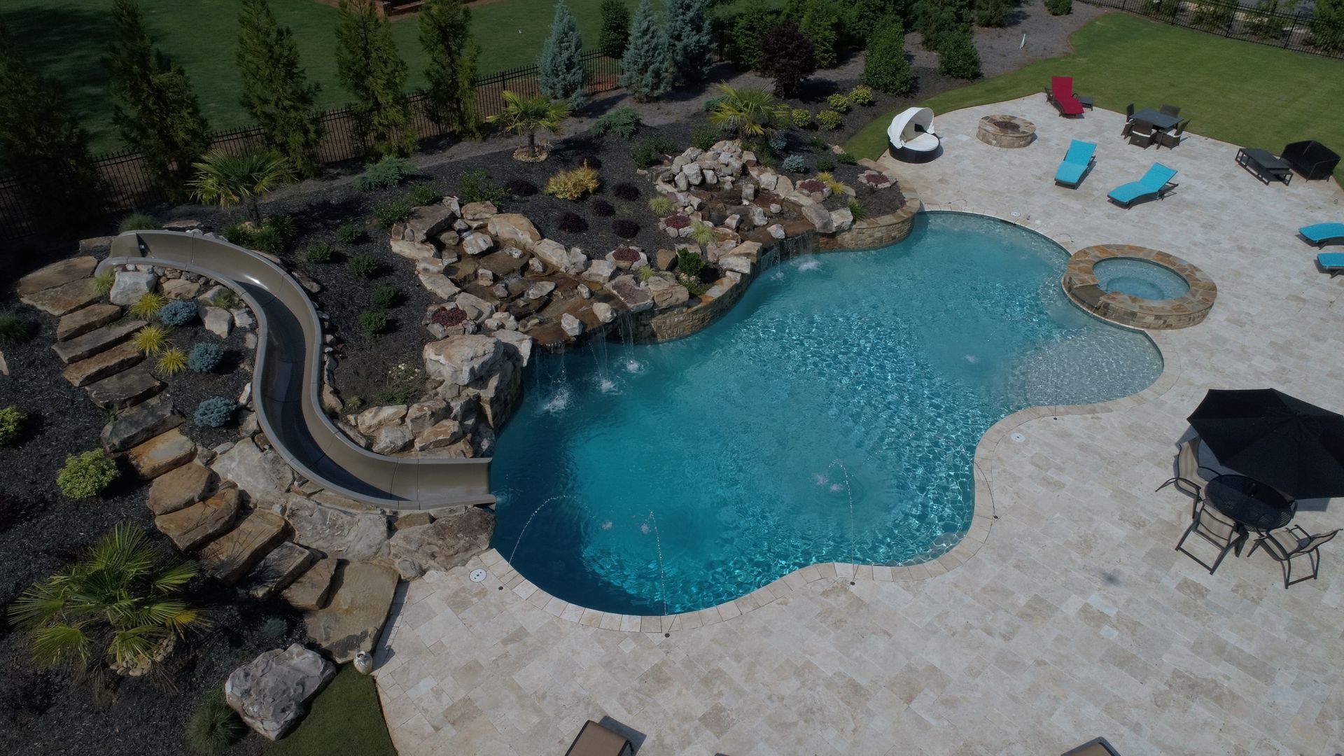 Freeform pool renovation in Johns Creek, GA