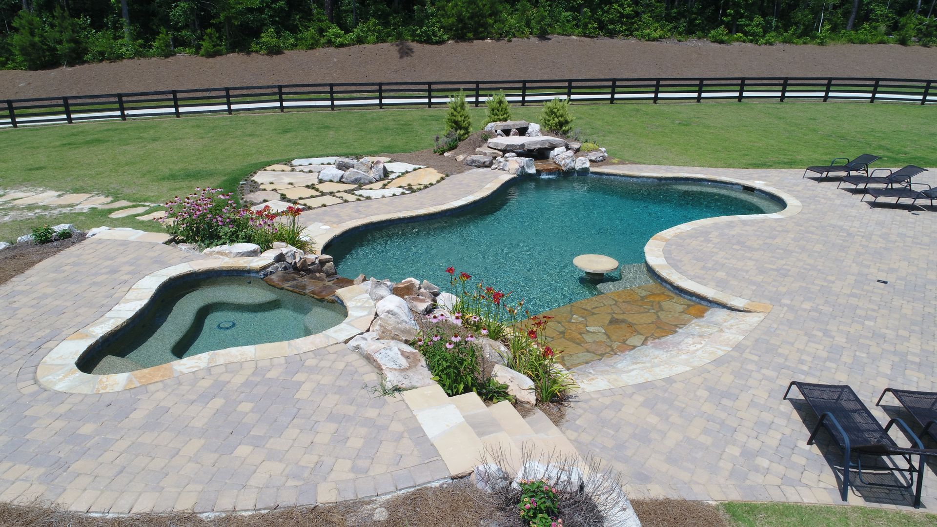 Custom-build freeform pool in Flowery Branch, GA