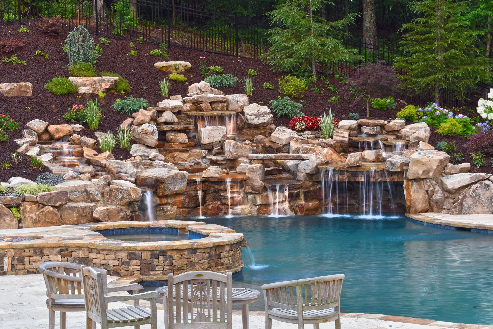 Custom freeform pool in Canton, GA